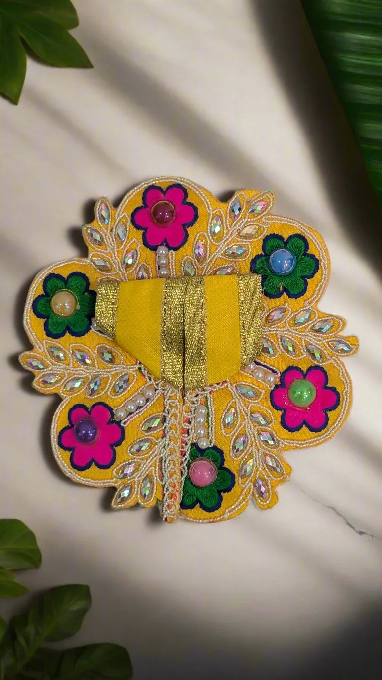 Laddu Gopal Dress Size 0 Flower Design ( Dress Only)
