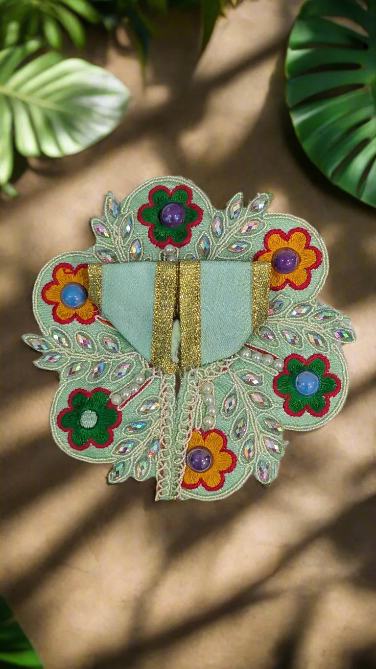 Laddu Gopal Dress Size 0 Flower Design ( Dress Only)