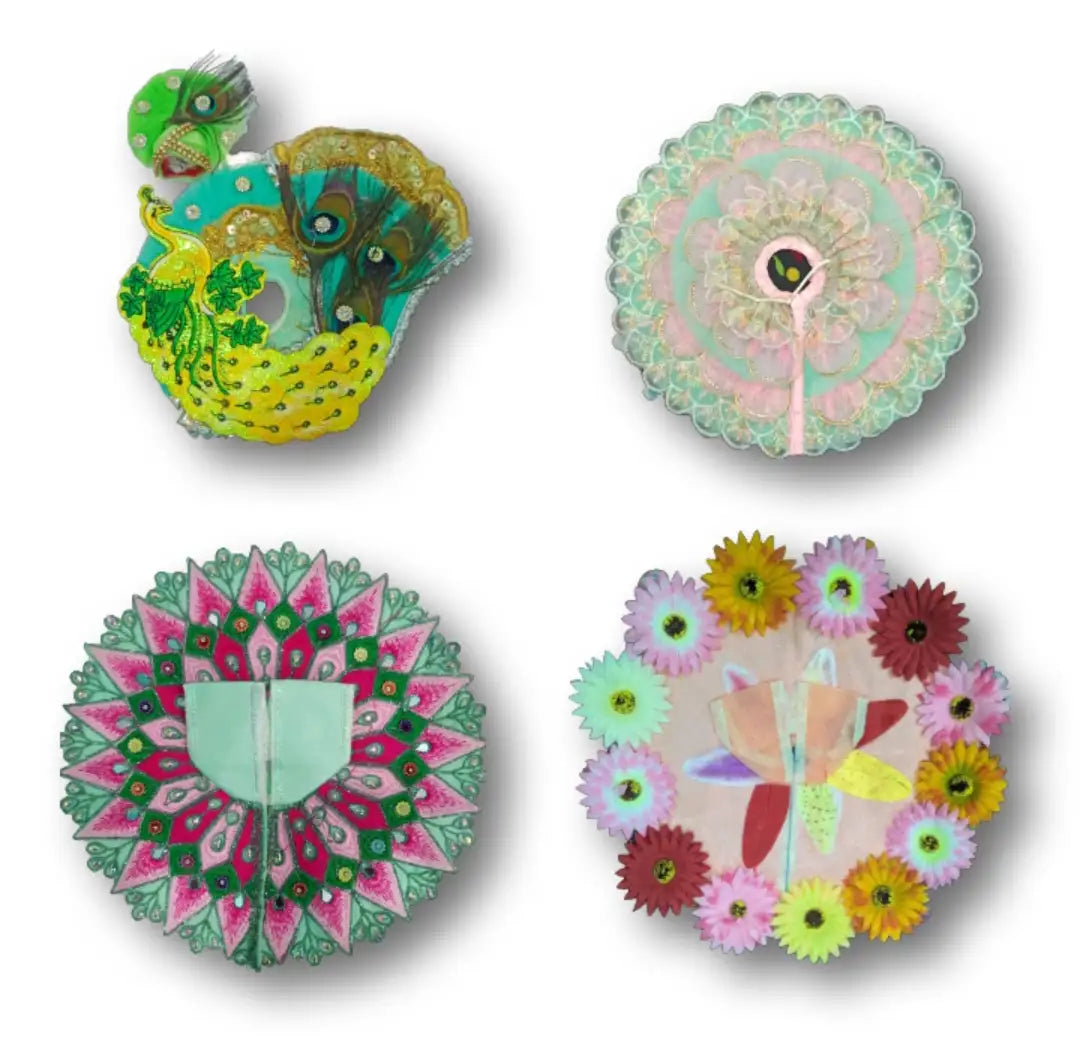 Combo of 4 Premium Laddu Gopal Dress ( Size4-5 Number)