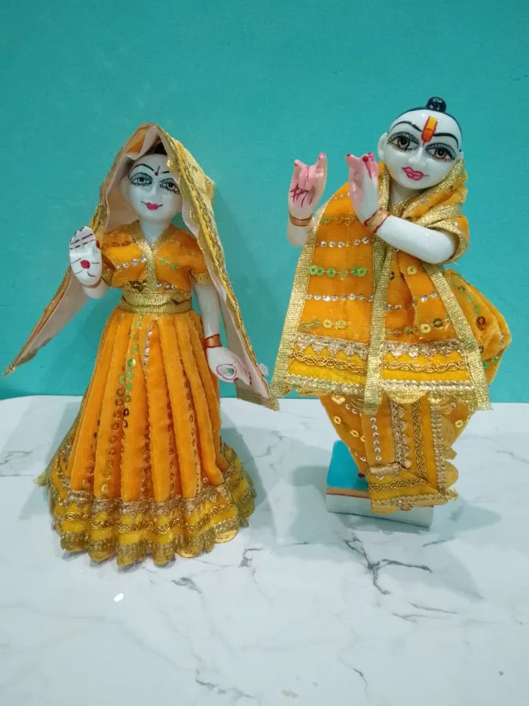 9 Inch Radha Krishna Winter Velvet Dress