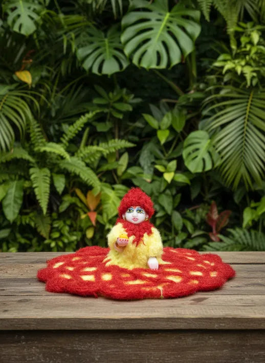 Laddu Gopal Woolen Dress Size 4 Red