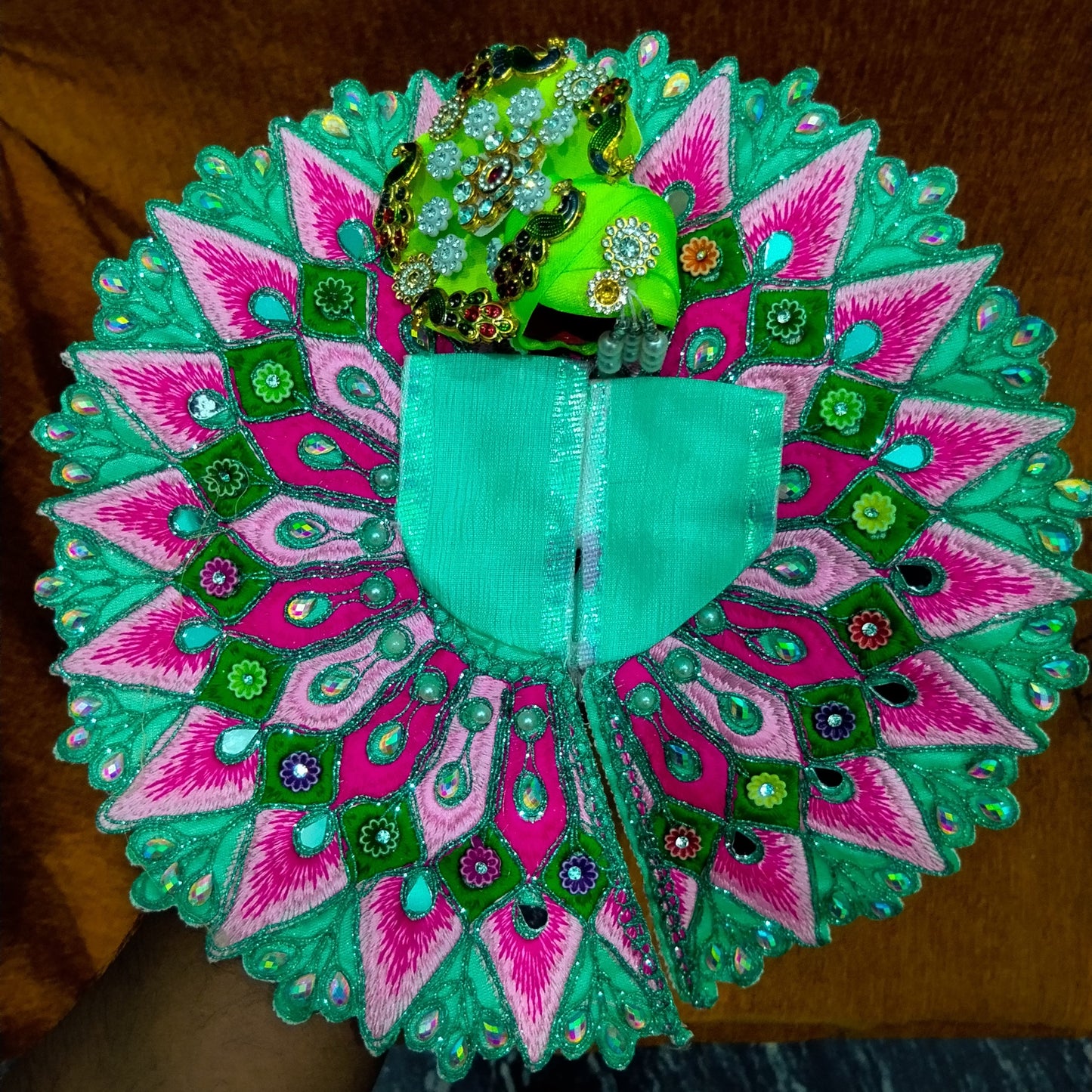 Combo of Dress and Pagdi for Laddu Gopal Size 5 Number