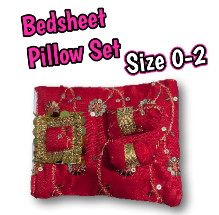 Bedsheet Pillow Set for Size 0-2 Gopal Ji
