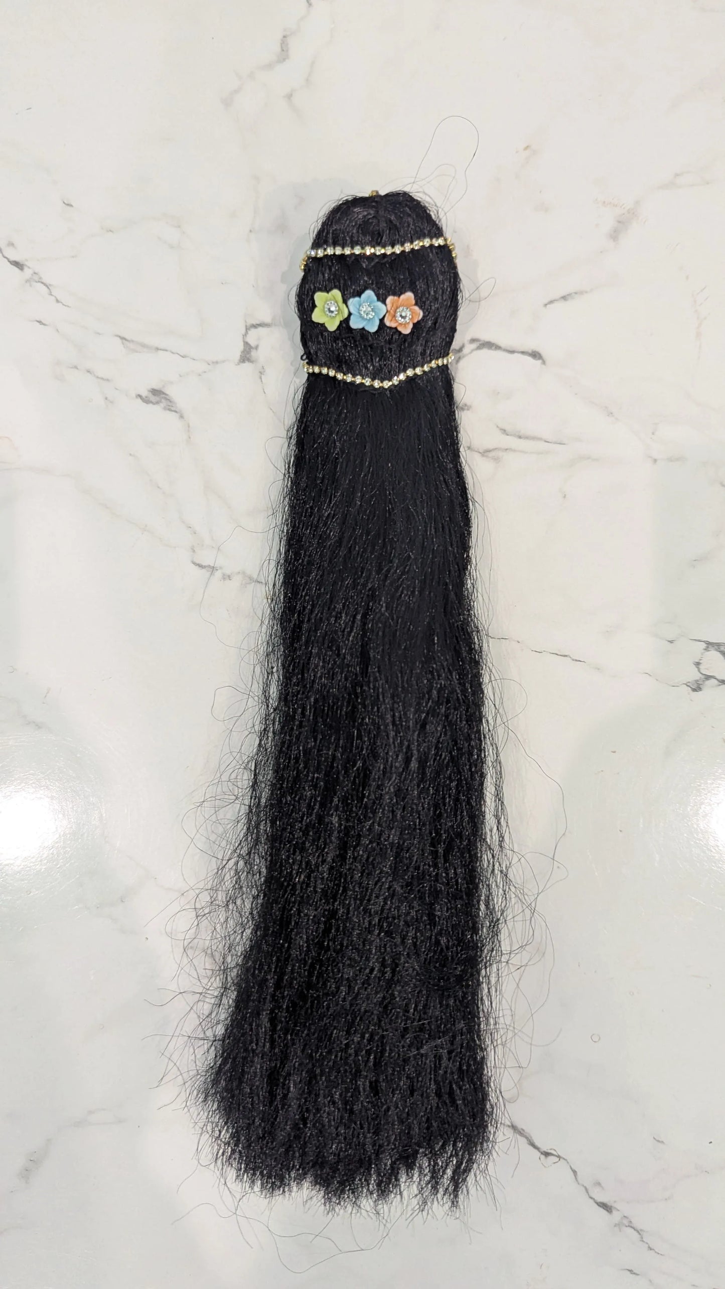 Artificial Hair for 12 Inches Radha Rani Idol (1 Pc)