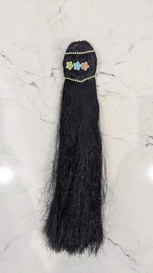 Artificial Hair for 12 Inches Radha Rani Idol (1 Pc)