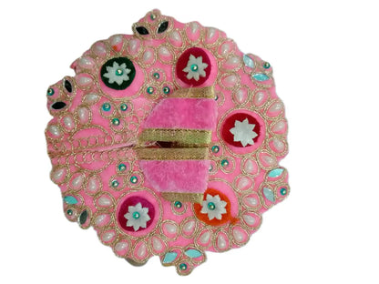 Laddu Gopal Velvet Dress for 1 Number Laddu Gopal Colour Pink