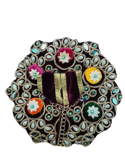 Laddu Gopal Velvet Dress for 1 Number Laddu Gopal Colour Dark Brown