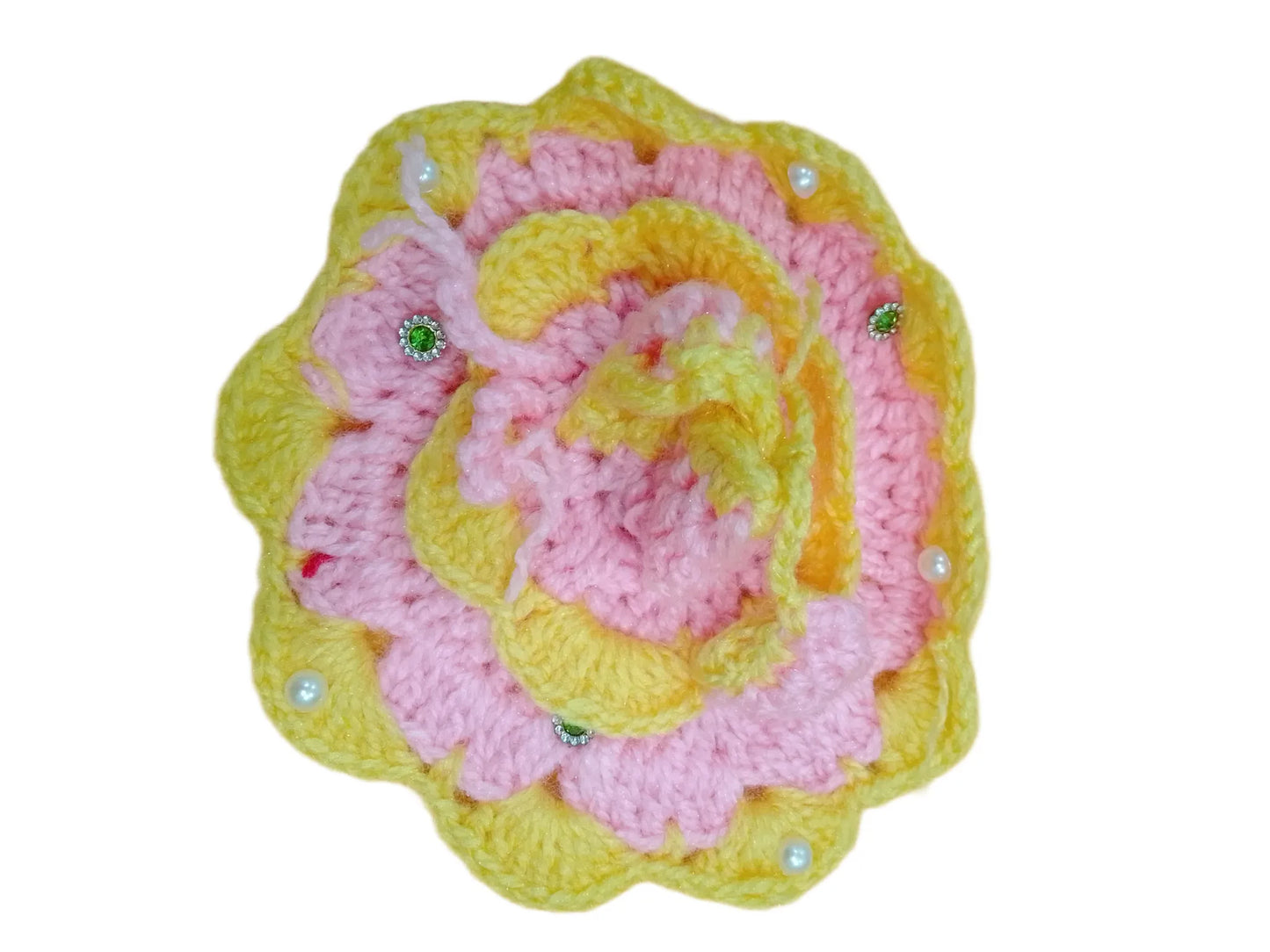 Laddu Gopal Woolen Dress Colour Yellow & Pink Size 2