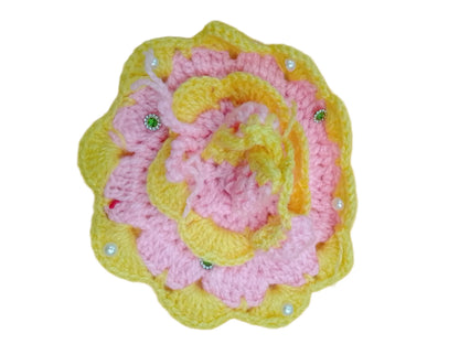 Laddu Gopal Woolen Dress Colour Yellow & Pink Size 2