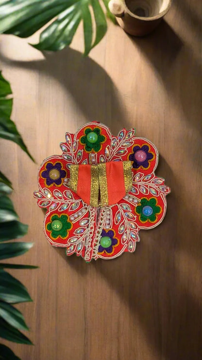 Laddu Gopal Dress Size 0 Flower Design ( Dress Only)