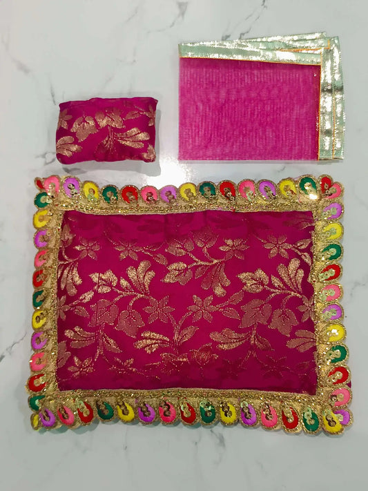 Laddu Gopal Takiya Pillow Set Size 2 ( Pack of 2 ) Cotton Mix