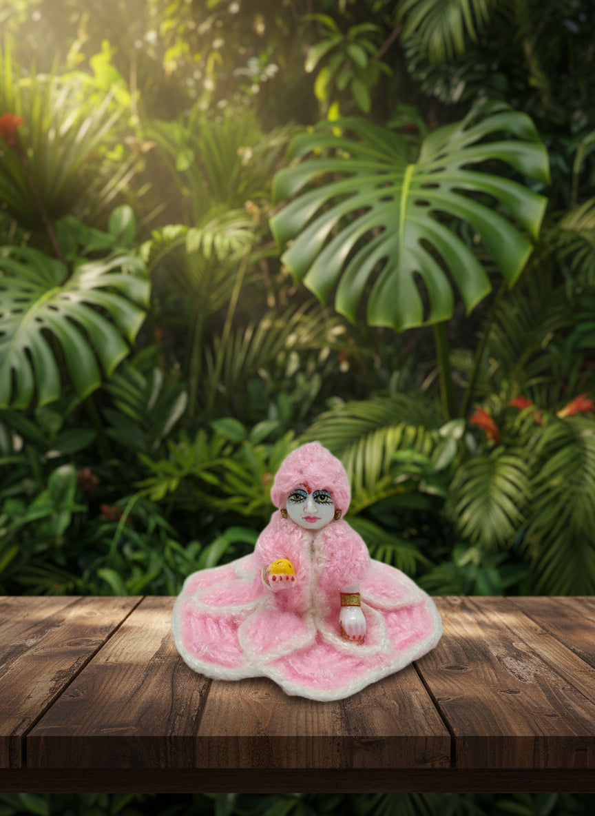 Laddu Gopal 2 Number Woolen Dress Pink