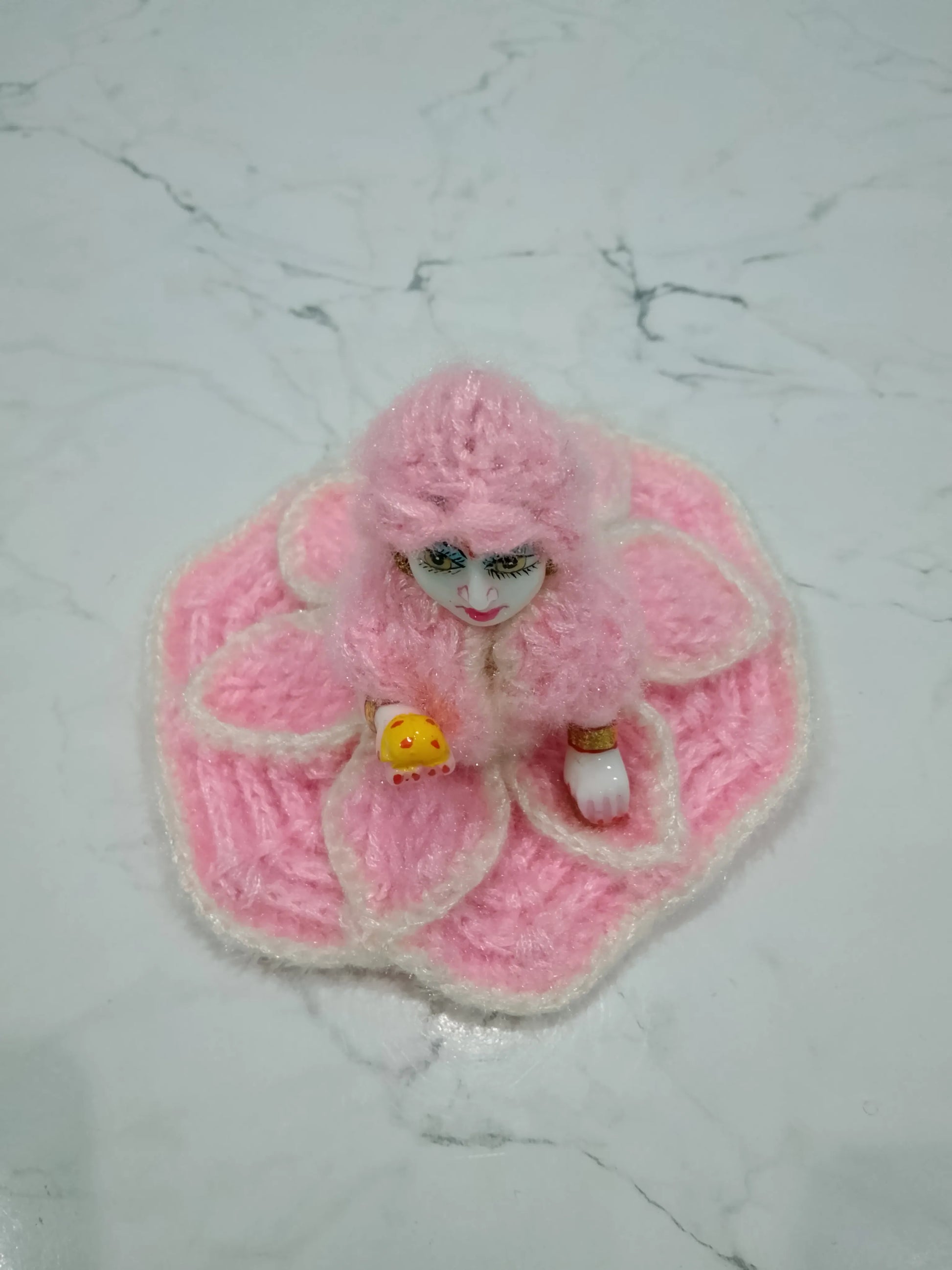 Laddu Gopal 2 Number Woolen Dress Pink