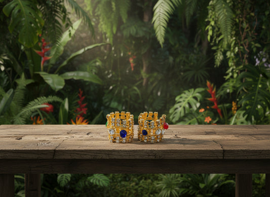 Kada (Bangles) Stone Work for Size 1 Number Gopal Ji (Pack of 2 Pairs)