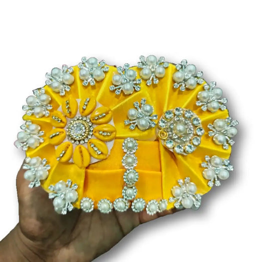 Janmashtami 12 Number Laddu Gopal Pagdi Kangan Combo