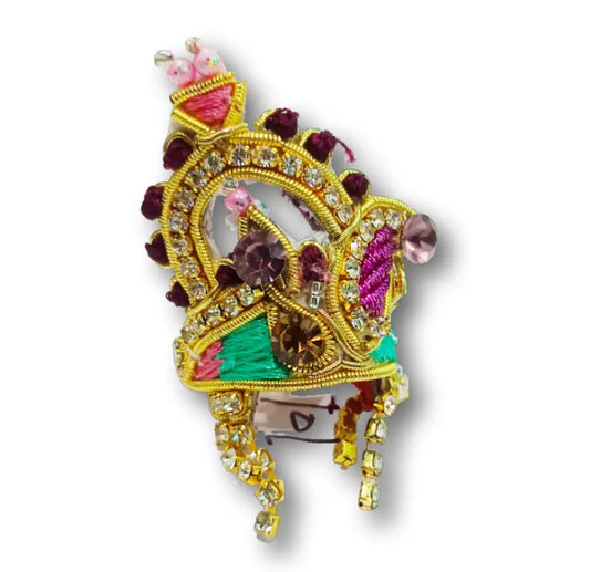 2 Pcs Laddu Gopal Heavy Mukut for 2 Number Laddu Gopal