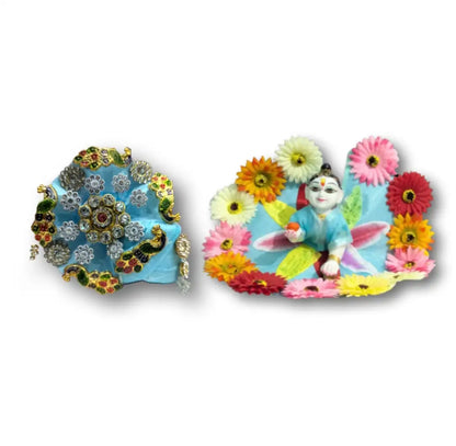 Laddu Dress and Pagdi Combo for 4-5 Number Laddu Gopal