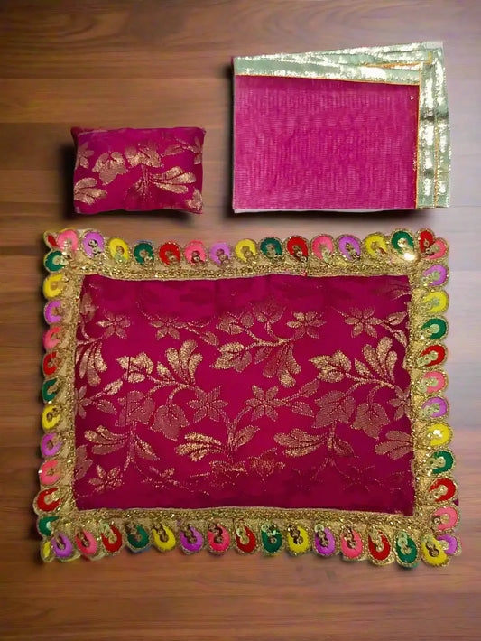Laddu Gopal Takiya Pillow Set Size 2 ( Pack of 2 ) Cotton Mix