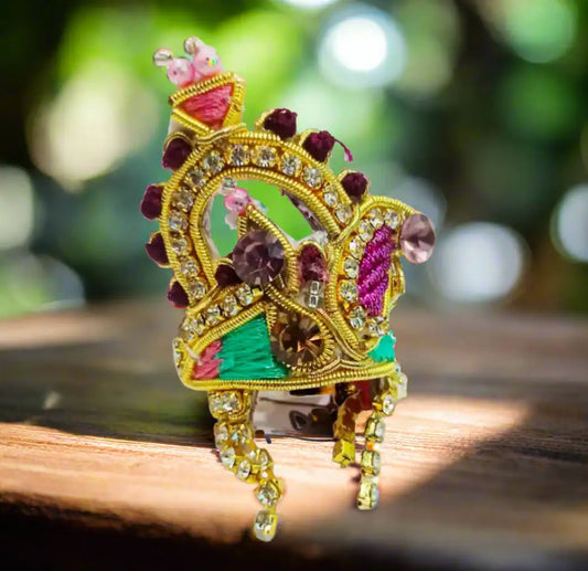 2 Pcs Laddu Gopal Heavy Mukut for 2 Number Laddu Gopal
