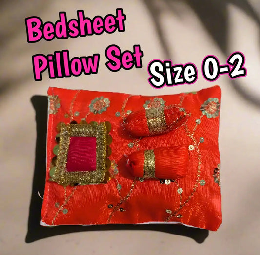Bedsheet Pillow Set for Size 0-2 Gopal Ji