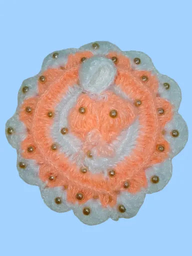 Laddu Gopal Dress Size 4 Number Orange & White