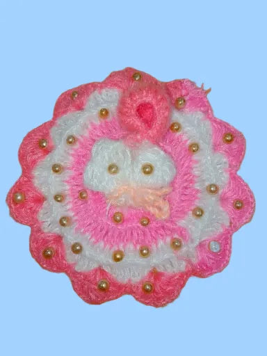 Laddu Gopal Dress Size 4 Number Pink & White