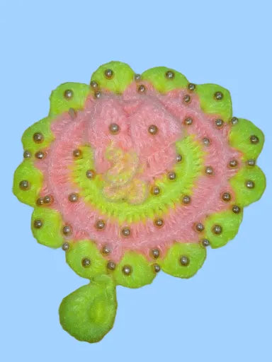 Laddu Gopal Dress Size 4 Number Pink & Light Green