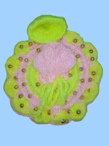 Laddu Gopal Dress Size 4 Number Light pink & Light Green