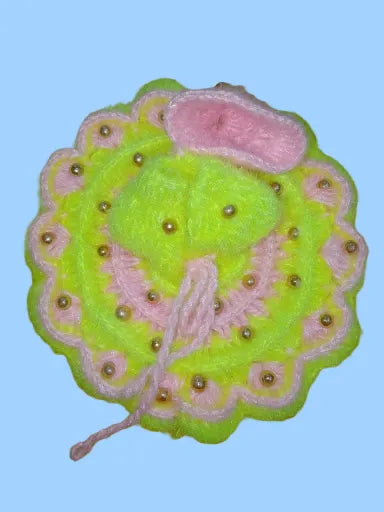 Laddu Gopal Dress Size 4 Number Light Green & Light Pink