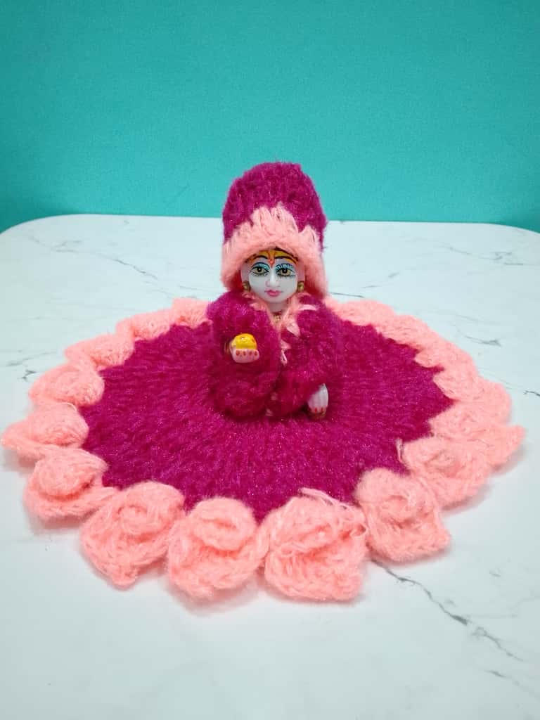 Laddu Gopal Dress Size 4 Number Color Light Pink and Dark Pink