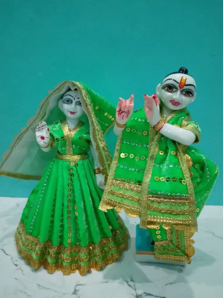 9 Inch Radha Krishna Winter Velvet Dress