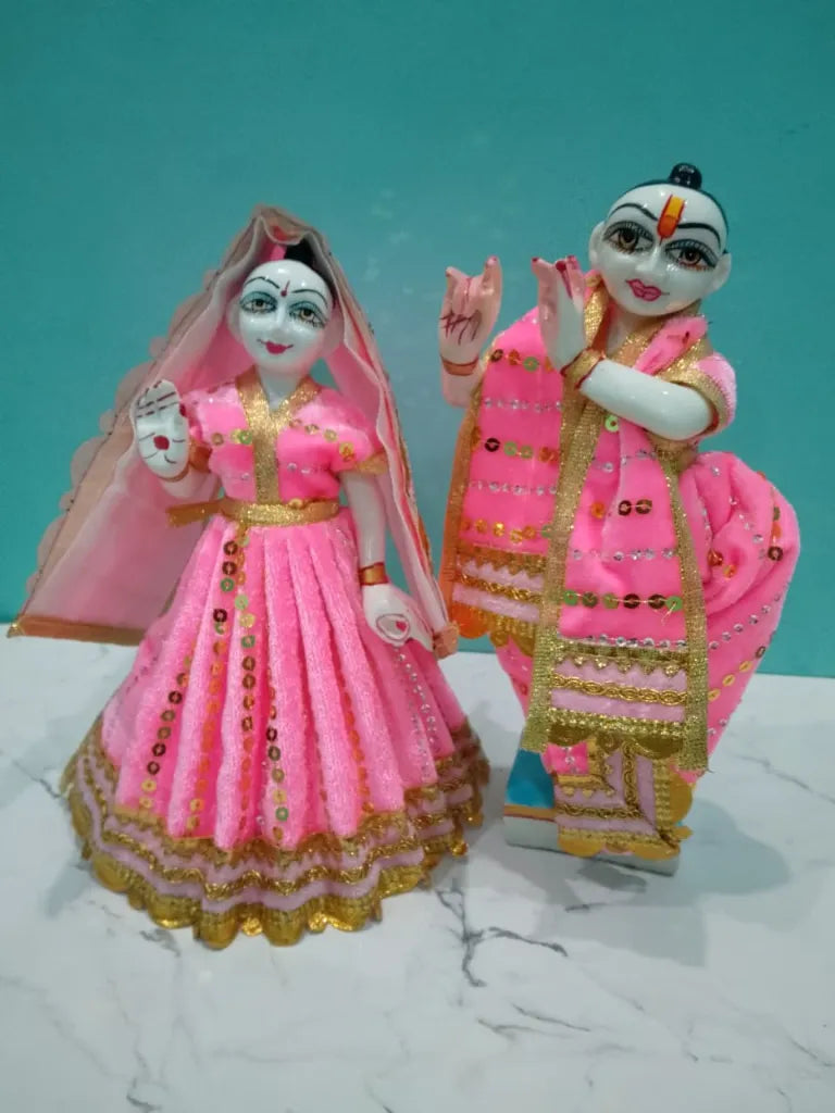 9 Inch Radha Krishna Winter Velvet Dress