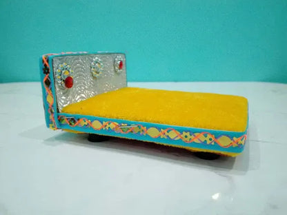 Bed for Laddu Gopal Size 0 to 1 Colour Yellow