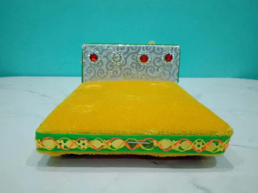 Bed for Laddu Gopal Size 2 to 3 Colour Yellow
