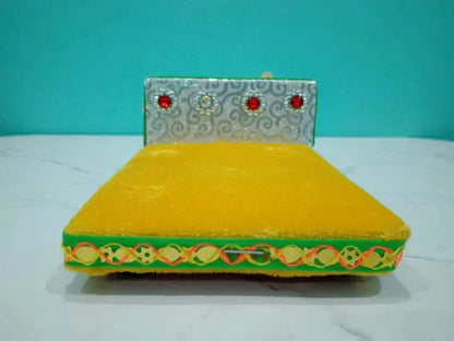 Bed for Laddu Gopal Size 2 to 3 Colour Yellow