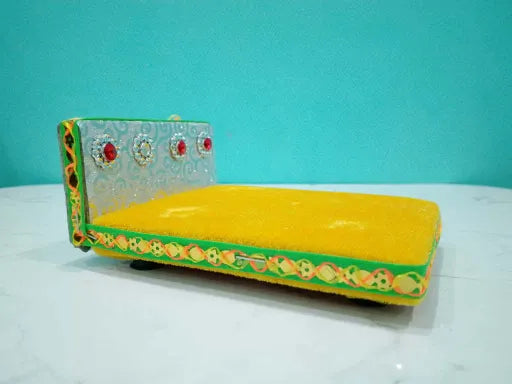 Bed for Laddu Gopal Size 2 to 3 Colour Yellow