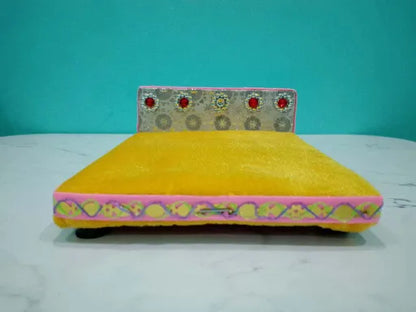 Bed for Laddu Gopal Size 2 to 3 Colour Yellow