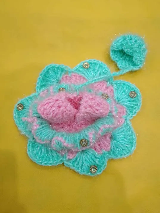 Laddu Gopal Woolen Dress Size 2 in Pink and Skyblue