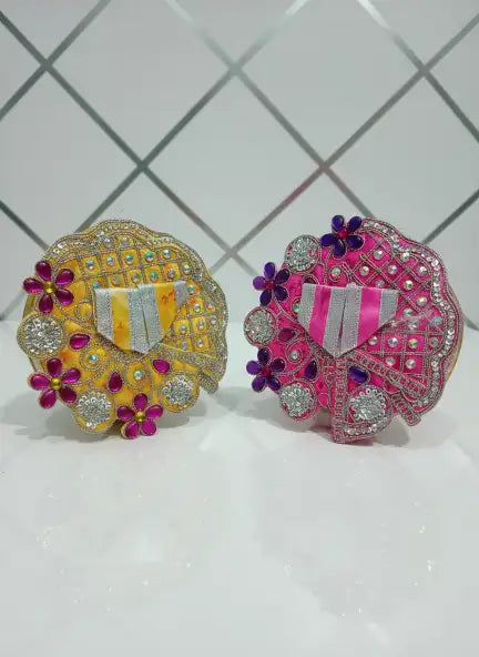 Laddu Gopal Fancy Dress Size 0 Colour Yellow & Pink