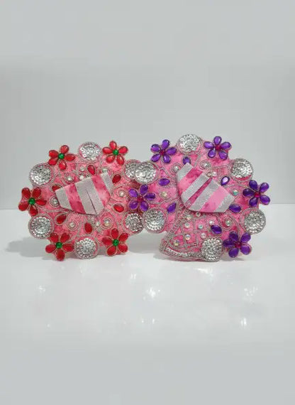 Laddu Gopal fancy dress size 0 pack of 2 colour Pink and red