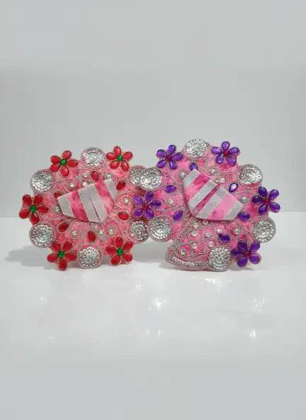 Laddu Gopal fancy dress size 0 pack of 2 colour Pink and red