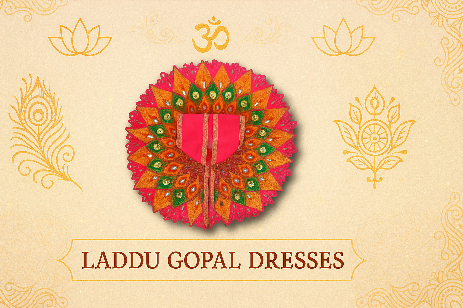 Custom Laddu Gopal Dress Banner