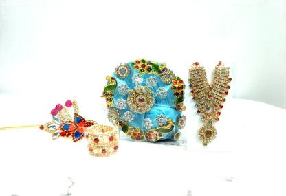 Divine Sringar Set for 5 Number Laddu Gopal - Complete Dress & Accessories