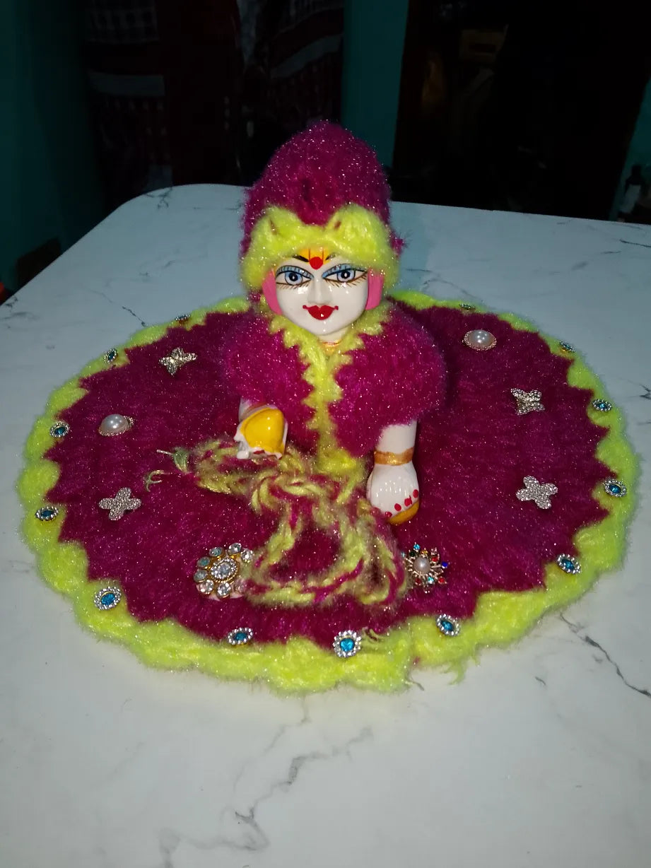 Laddu Gopal Winter Woolen Dress Size 5