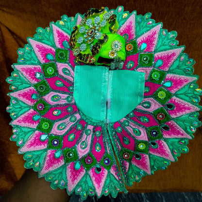 Combo of Dress and Pagdi for Laddu Gopal Size 6 Number