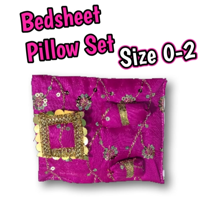 Bedsheet Pillow Set for Size 0-2 Gopal Ji