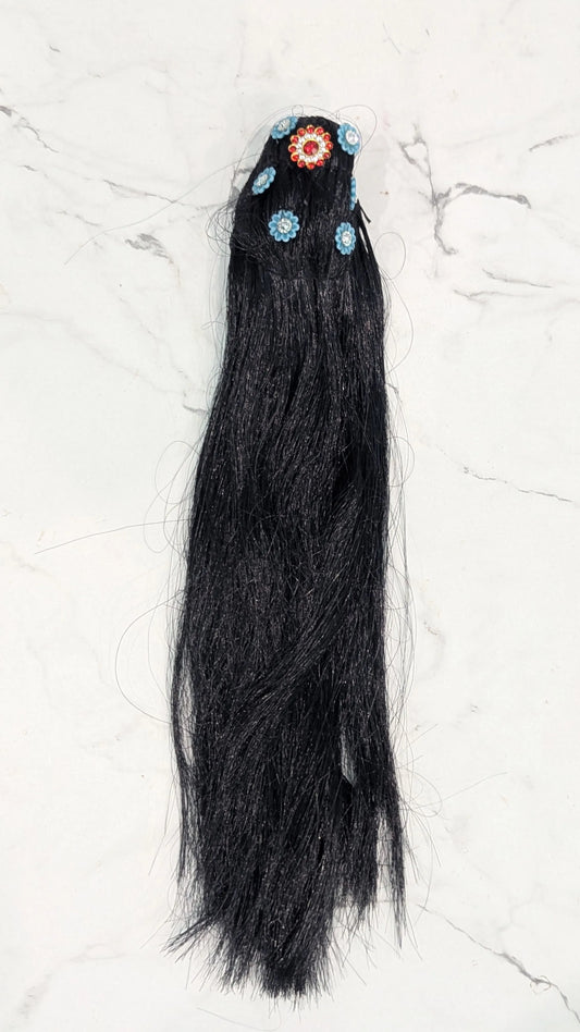 Radha Rani, Durga Ma Artificial Hair for Sringar ( Size 9 inch )
