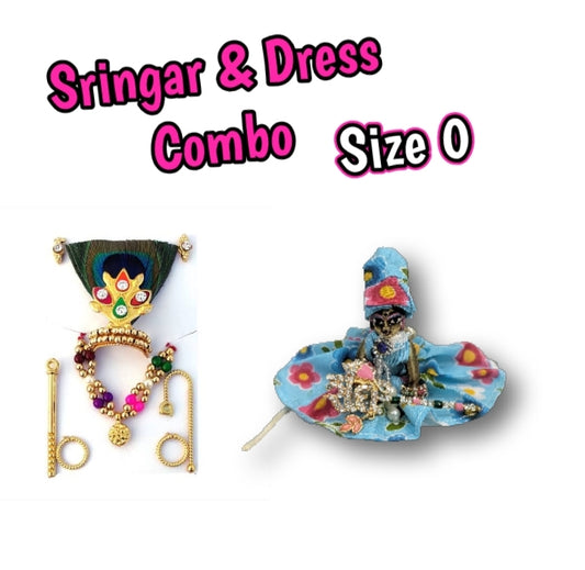 Laddu Gopal Dress and Sringar combo Size 0