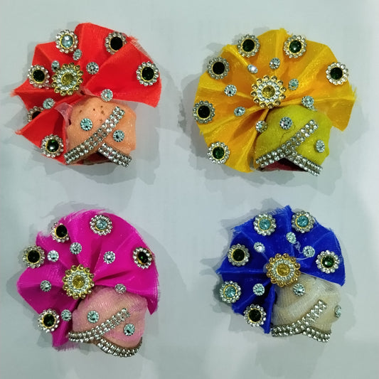 Laddu Gopal Pagdi Size 0-1 ( Pack of 4)