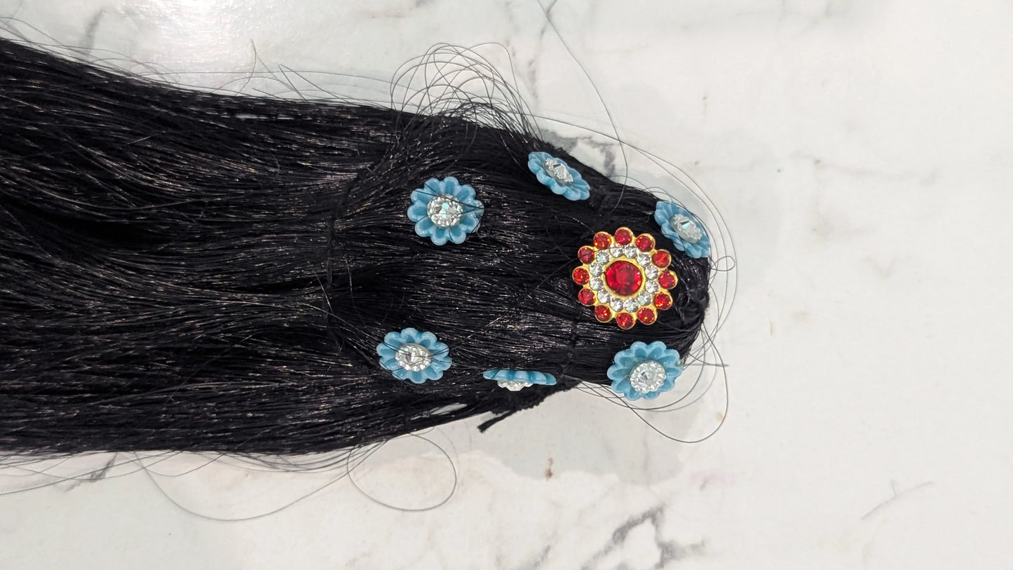 Radha Rani, Durga Ma Artificial Hair for Sringar ( Size 9 inch )
